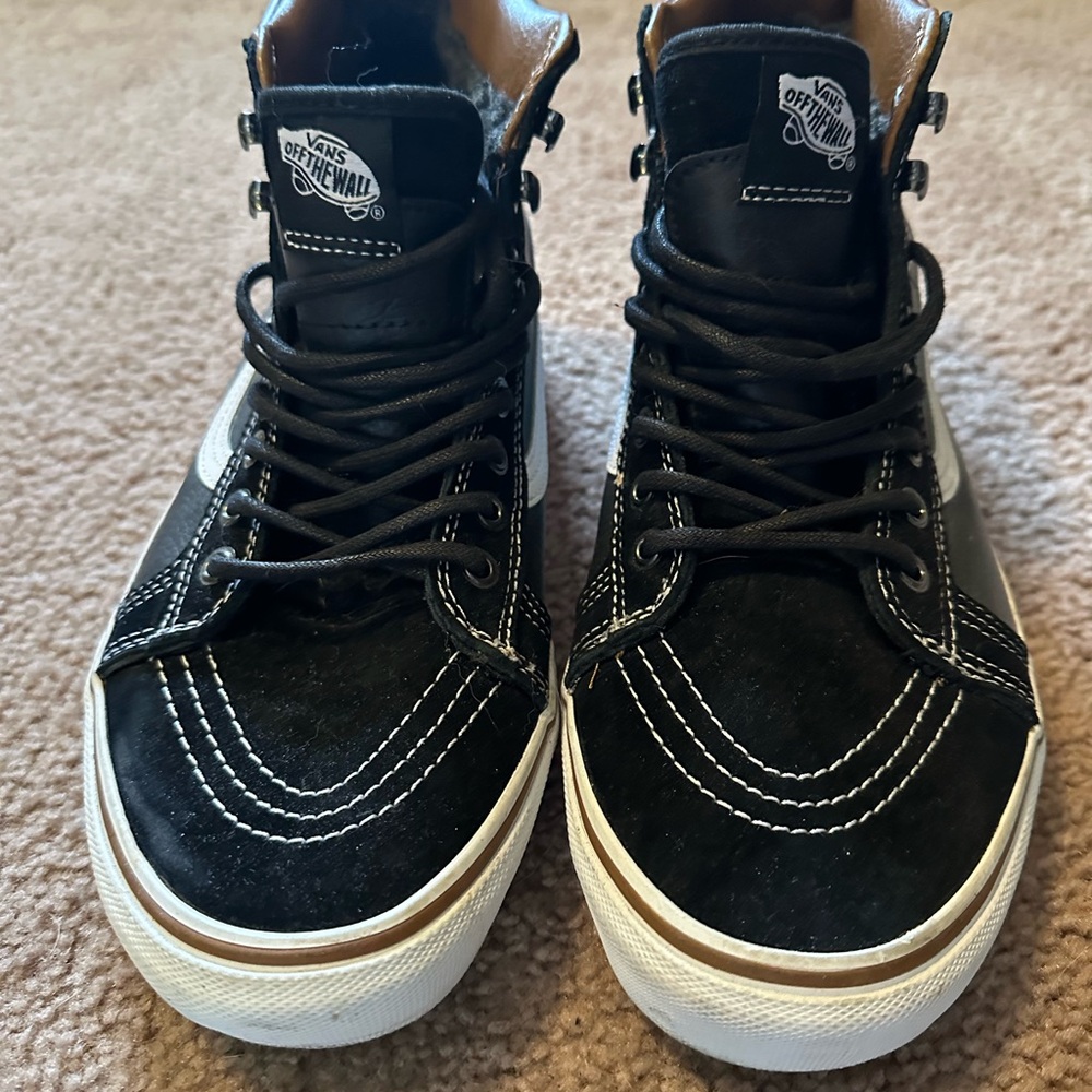 Vans Black High-Top Sneakers Suede Canvas